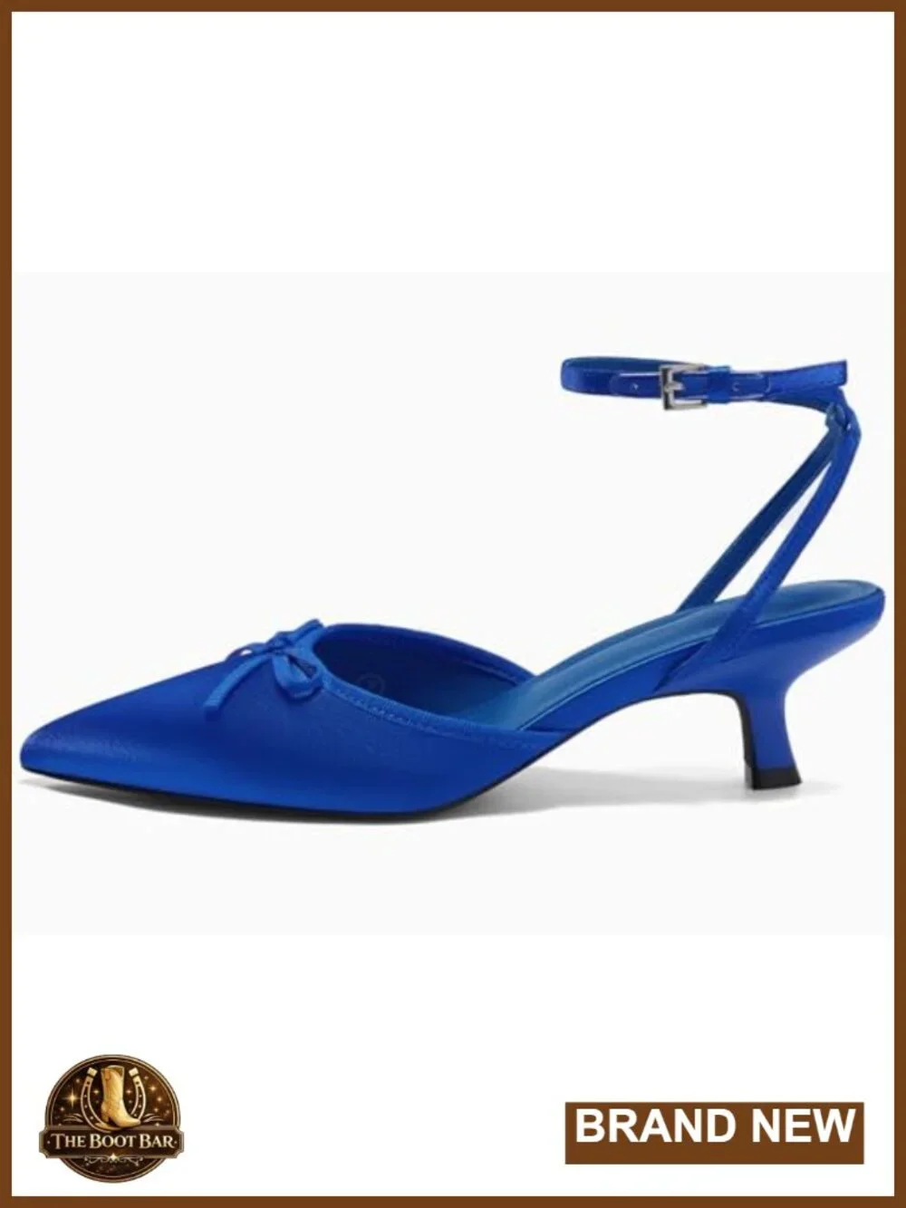 Satin Kitten Low Heels with Bow Pointed Toe Short Pumps Dress Wedding Party